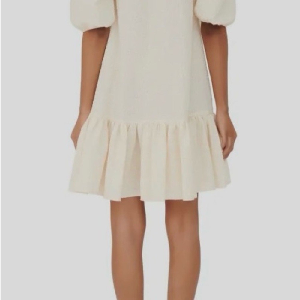 Ruffled Puffed Sleeved Dress - Picture 5 of 12